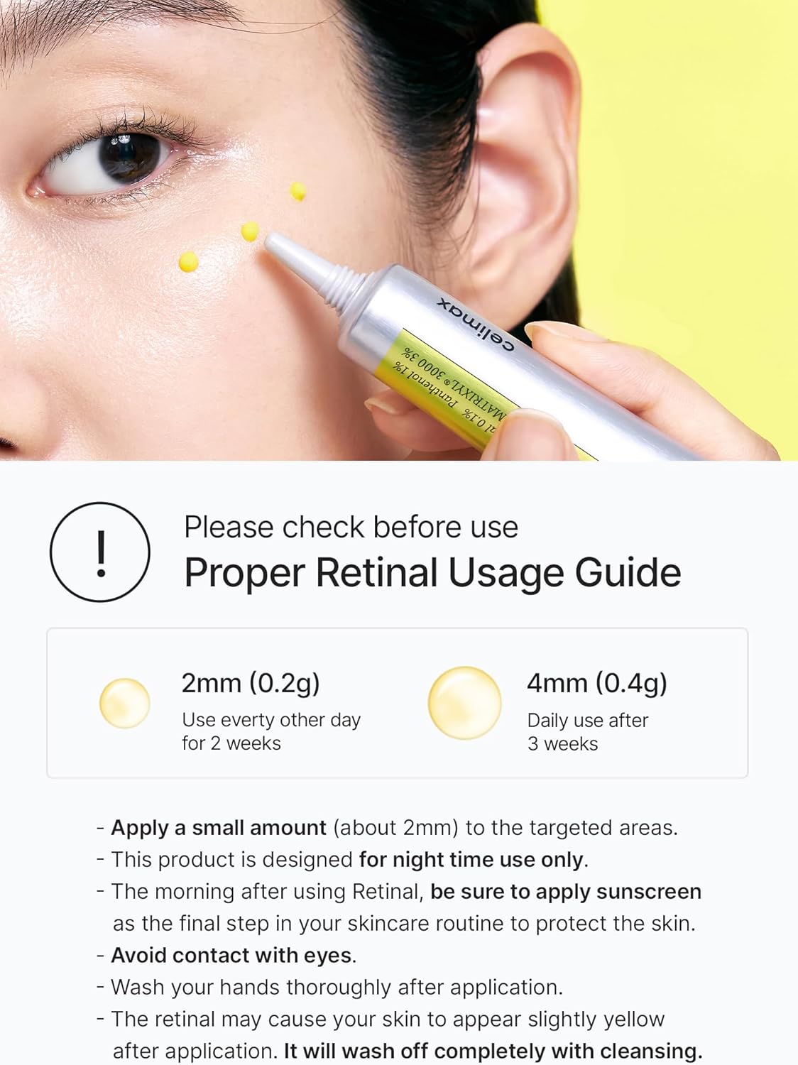 celimax The Vita A Retinal Shot Tightening Booster | with Liposomized Retinal, Matryxyl, Pore Minimizer, Wrinkles & Fine Lines, Firmer Skin, 15ml