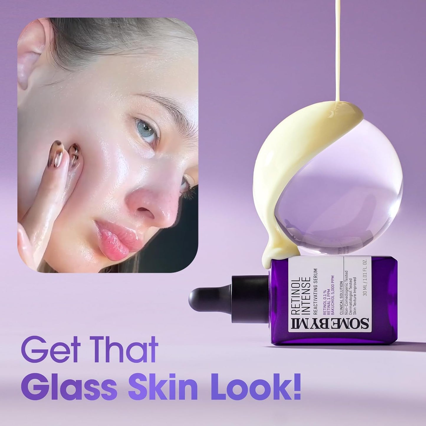 Some By Mi Retinol Intense Reactivating Face Serum | 30ml | Mild 0.1% Retinol Serum For Anti-Aging And Glass Skin | Improvement Of Post Acne Marks, Skin Texture & Elasticity