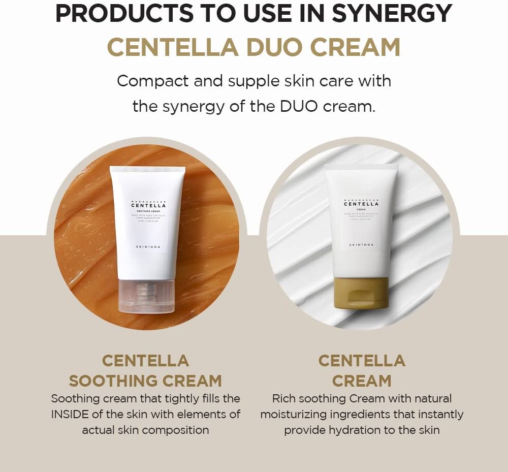 SKIN1004 Centella Repair Cream 2.53 fl.oz (75ml) | Soothing and Calming Cream with Centella Asiatica Extract, Ceramide, and Madecassoside | Moisturizing and Nourishing Skin Barrier Strengthening Cream