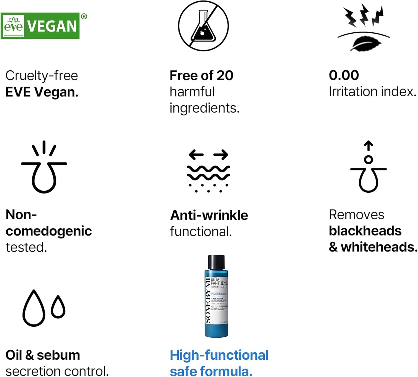 Some By Mi Beta-Panthenol Repair Face Toner | Rebuilding Skin Barrier With Beta-Sitosterol & Panthenol | Daily Facial Toner With Skin Moisturizing | Soothing Effect | 150Ml