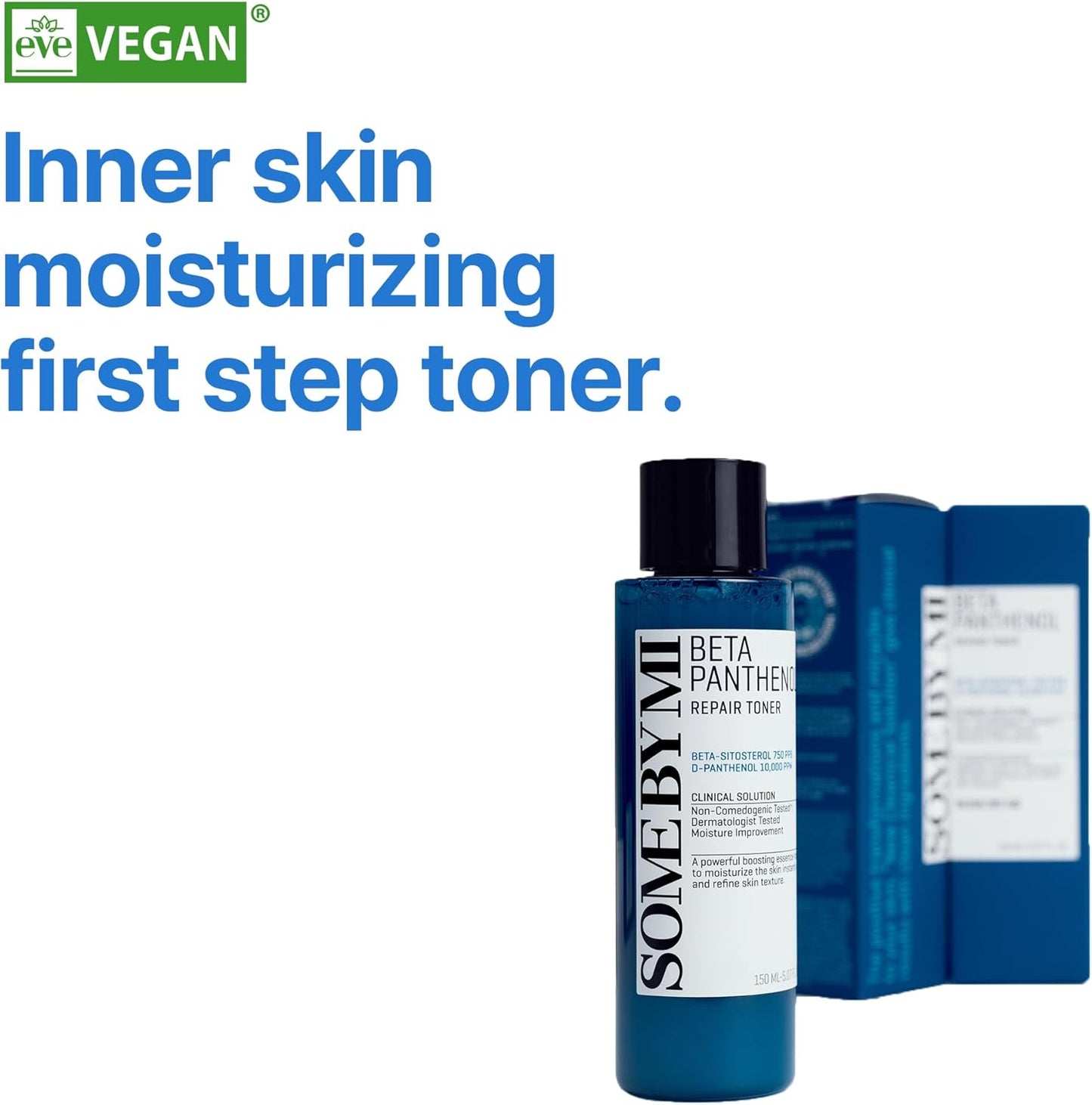 Some By Mi Beta-Panthenol Repair Face Toner | Rebuilding Skin Barrier With Beta-Sitosterol & Panthenol | Daily Facial Toner With Skin Moisturizing | Soothing Effect | 150Ml