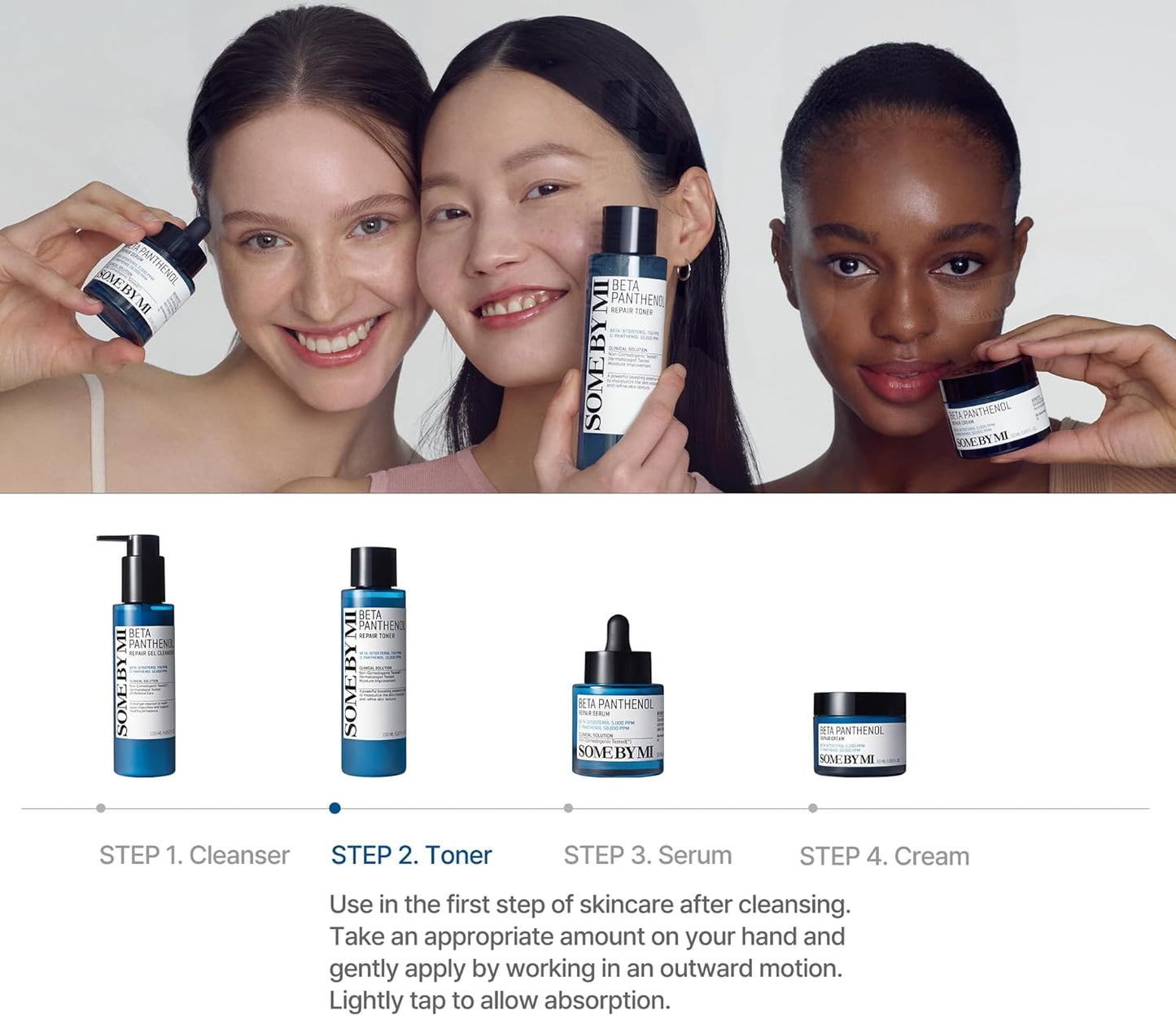Some By Mi Beta-Panthenol Repair Face Toner | Rebuilding Skin Barrier With Beta-Sitosterol & Panthenol | Daily Facial Toner With Skin Moisturizing | Soothing Effect | 150Ml