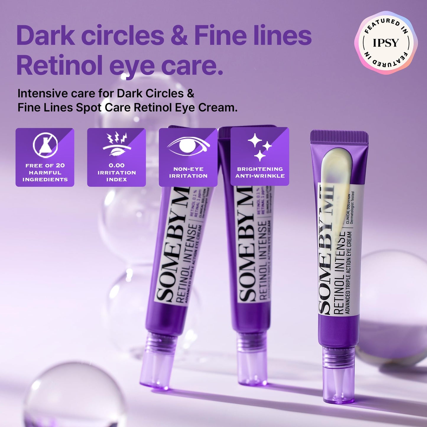 SOME BY MI Retinol Intense Advanced Triple Action Eye Cream | Mild Overnight Korean Anti-Aging Eye Cream | for Dark Circles & Fine Lines | Ideal for Retinol Beginners