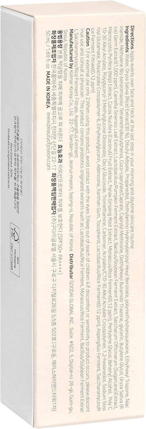 Beauty of Joseon Relief Sun Rice + Probiotics 50ml