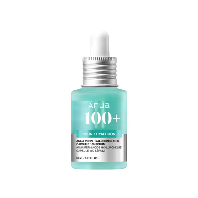 Anua PDRN Hyaluronic Acid Capsule 100 Serum, Radiant Face Serum, Hyaluronic Acid, Hydration, Moisture Plumping effect, Natural color, Fragrance free, Korean Skincare, 30ml / 1.01 fl. oz
