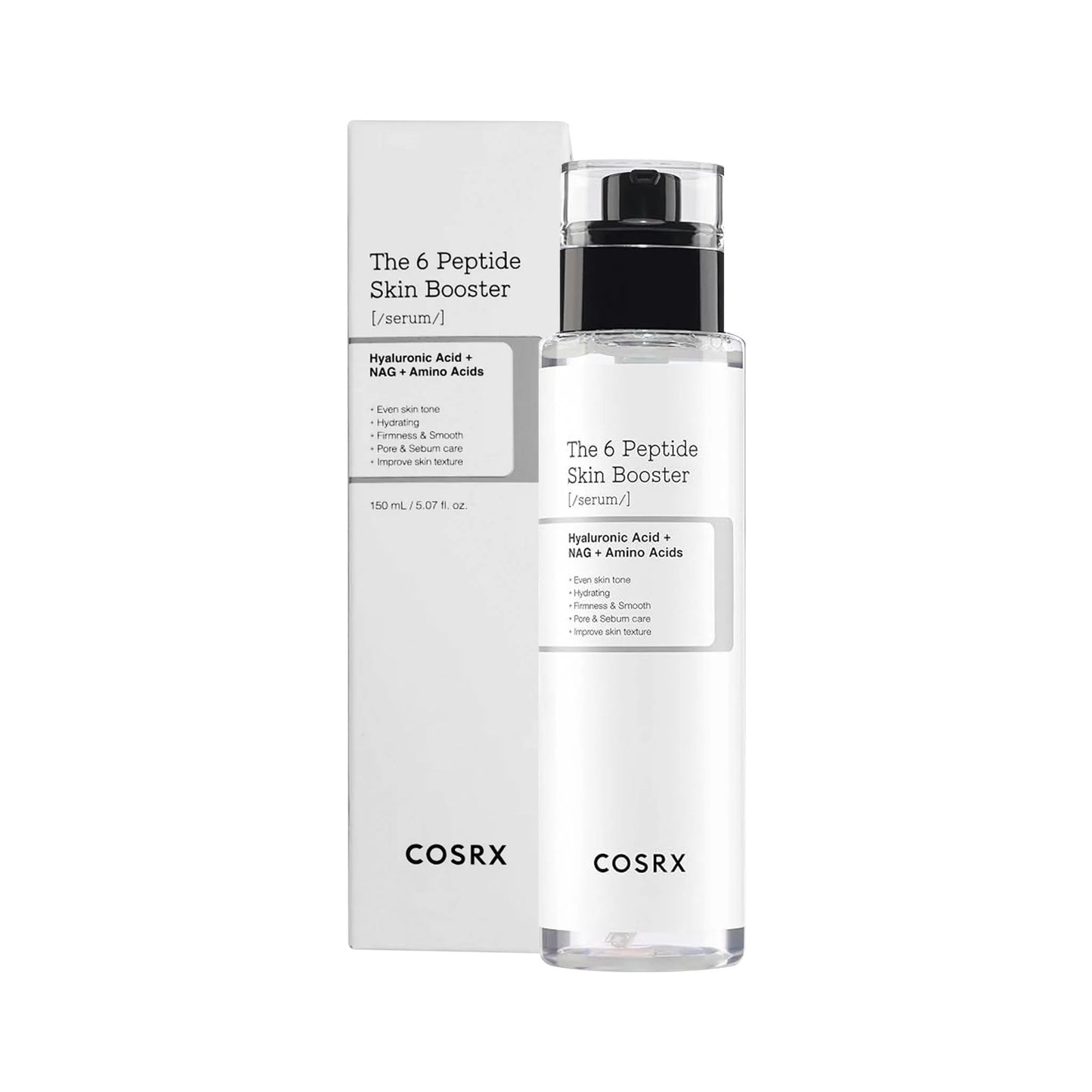 COSRX 6 x Peptide Collagen Booster Toner Serum 150 ml / 5.07 Fl.Oz, Skin Renewal Boosting Facial Essence, Niacinamide & Hyaluronic Acid for All Skin Types, Korean Skincare, Paraben Free