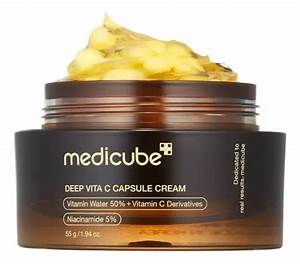 medicube Deep Vitamin C Golden Capsule Face Moisturizer - Liposome Capsules For Wrinkles, Skin Radiance - Transparent Gel for Glow Hydration - Korean Skin Care 1.94 oz